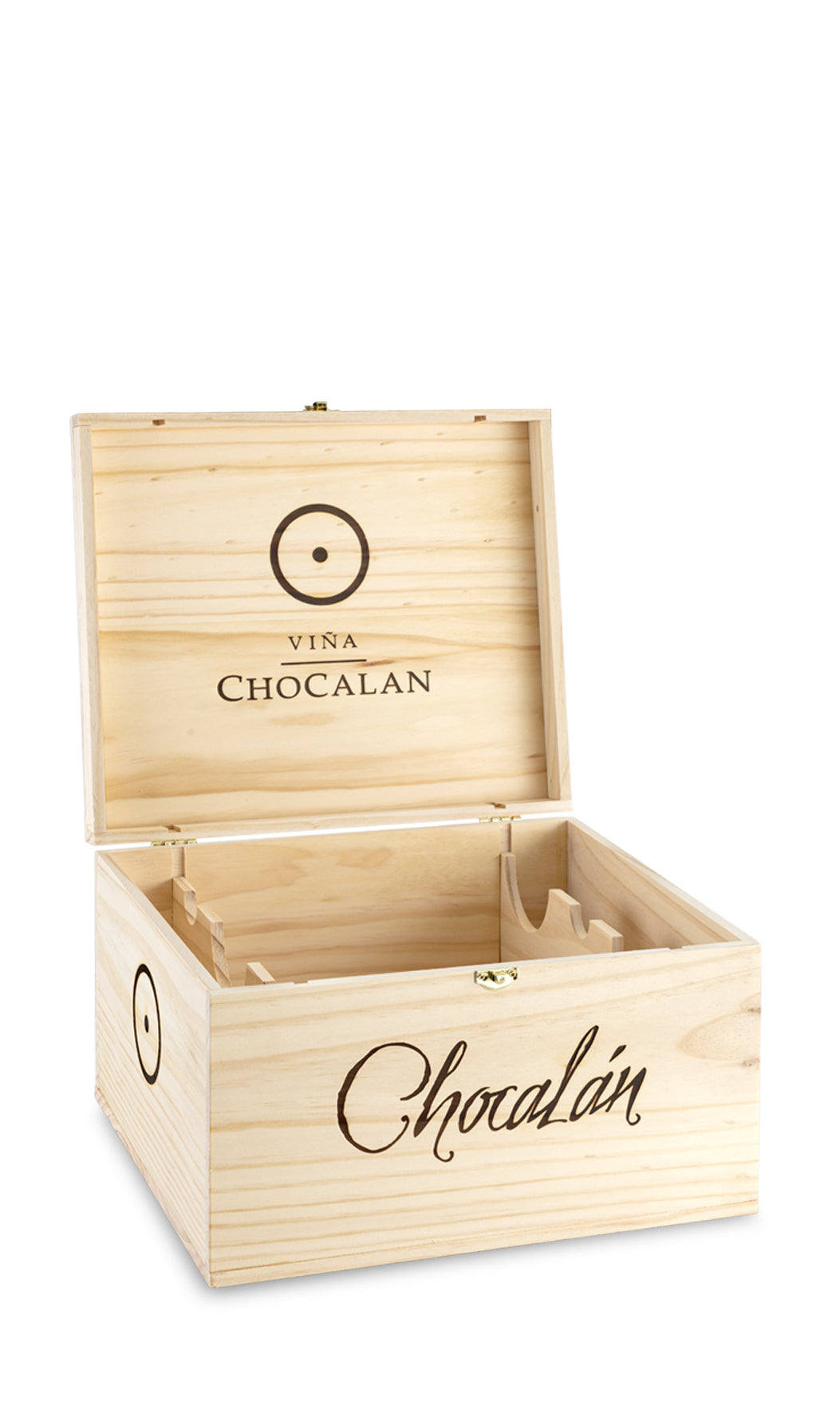 Baúl de madera para 6 botellas