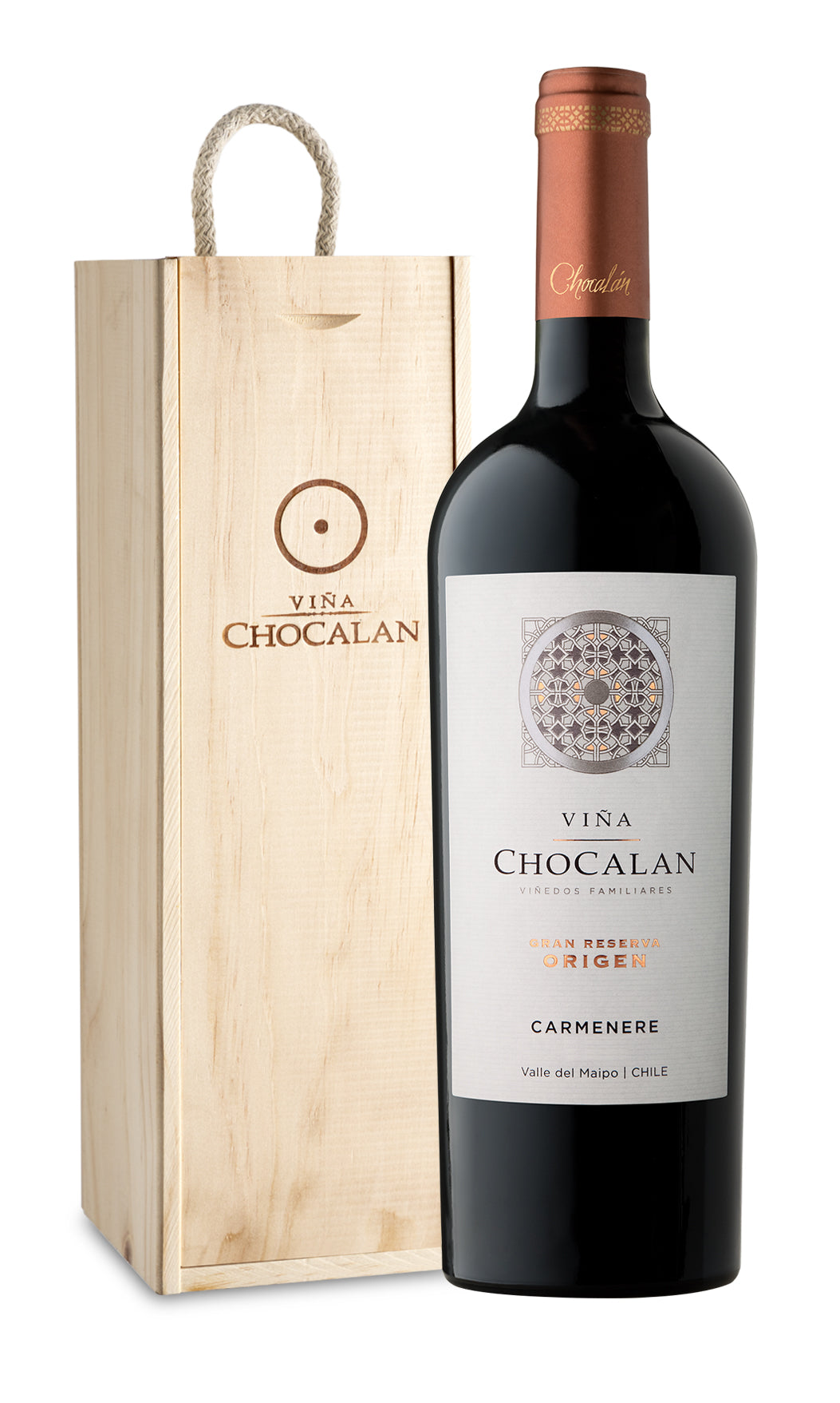 Origen Gran Reserva Carmenere con caja Madera